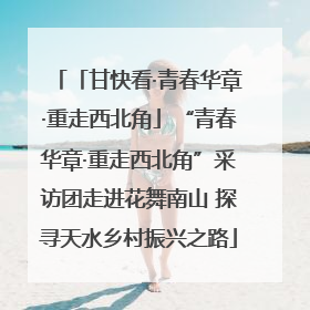 「甘快看·青春华章·重走西北角」“青春华章·重走西北角”采访团走进花舞南山 探寻天水乡村振兴之路
