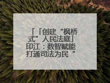 「创建“枫桥式”人民法庭」印江：数智赋能打通司法为民“最后一公里”