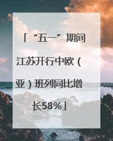 “五一”期间江苏开行中欧（亚）班列同比增长58％
