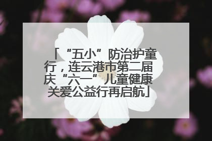 “五小”防治护童行，连云港市第二届庆“六一”儿童健康关爱公益行再启航