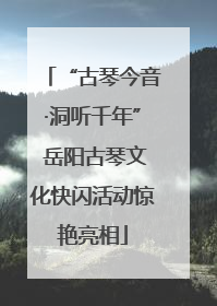 “古琴今音·洞听千年” 岳阳古琴文化快闪活动惊艳亮相