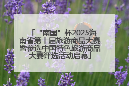 “南国”杯2025海南省第十届旅游商品大赛暨参选中国特色旅游商品大赛评选活动启幕