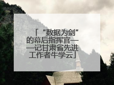 “数据为剑”的幕后指挥官——记甘肃省先进工作者牛学云