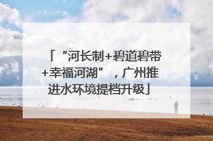 “河长制+碧道碧带+幸福河湖”，广州推进水环境提档升级
