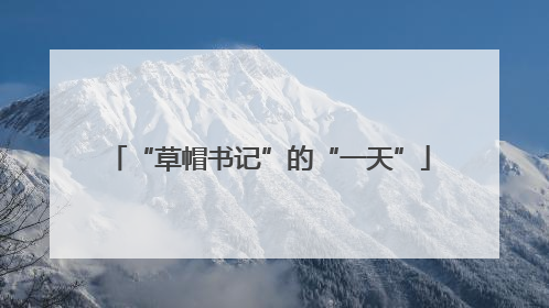 “草帽书记”的“一天”