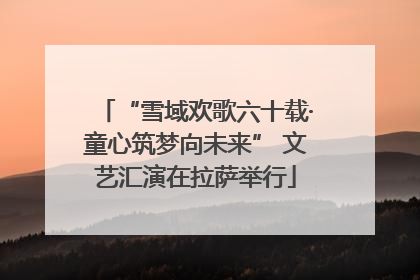 “雪域欢歌六十载·童心筑梦向未来” 文艺汇演在拉萨举行