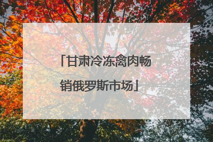 甘肃冷冻禽肉畅销俄罗斯市场