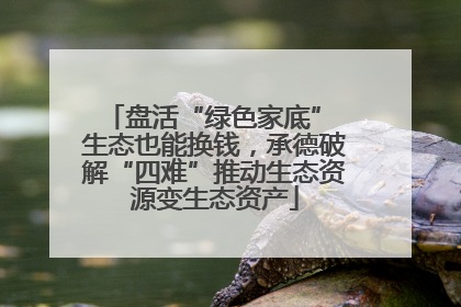 盘活“绿色家底” 生态也能换钱，承德破解“四难”推动生态资源变生态资产