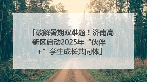 破解暑期双难题！济南高新区启动2025年“伙伴+”学生成长共同体