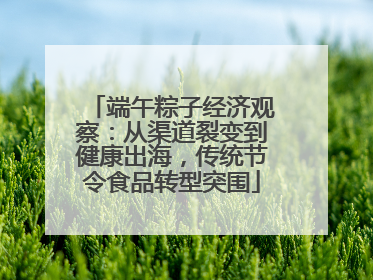 端午粽子经济观察：从渠道裂变到健康出海，传统节令食品转型突围