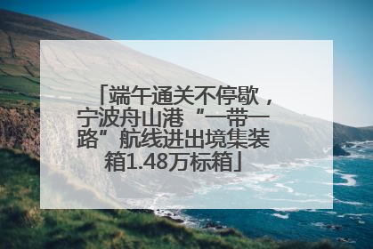 端午通关不停歇，宁波舟山港“一带一路”航线进出境集装箱1.48万标箱