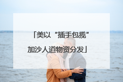 美以“插手包揽”加沙人道物资分发