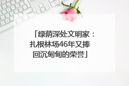 绿荫深处文明家：扎根林场46年又捧回沉甸甸的荣誉