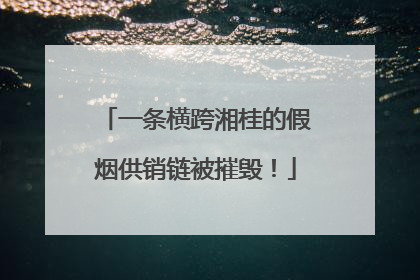 一条横跨湘桂的假烟供销链被摧毁！