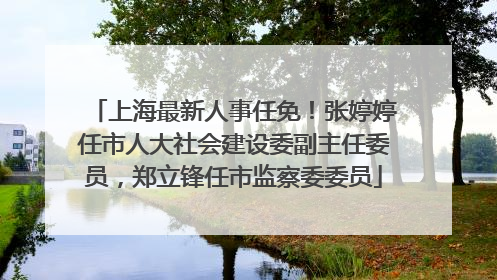 上海最新人事任免！张婷婷任市人大社会建设委副主任委员，郑立锋任市监察委委员