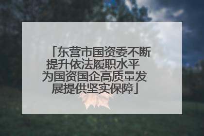 东营市国资委不断提升依法履职水平 为国资国企高质量发展提供坚实保障