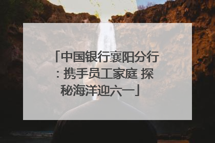 中国银行襄阳分行：携手员工家庭 探秘海洋迎六一