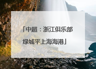 中超：浙江俱乐部绿城平上海海港