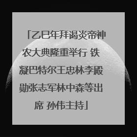乙巳年拜谒炎帝神农大典隆重举行 铁凝巴特尔王忠林李殿勋张志军林中森等出席 孙伟主持