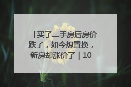 买了二手房后房价跌了，如今想置换，新房却涨价了｜100个买房故事