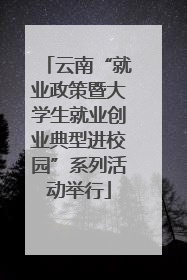 云南“就业政策暨大学生就业创业典型进校园”系列活动举行