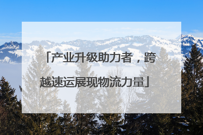 产业升级助力者，跨越速运展现物流力量