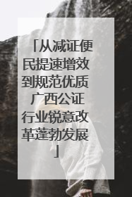 从减证便民提速增效到规范优质 广西公证行业锐意改革蓬勃发展