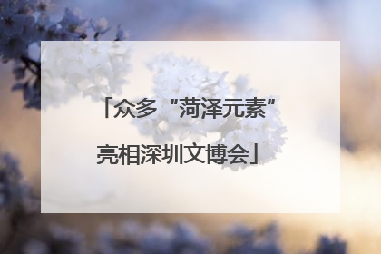 众多“菏泽元素”亮相深圳文博会