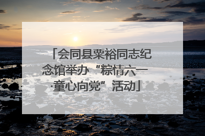 会同县粟裕同志纪念馆举办“粽情六一·童心向党”活动