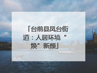 台前县凤台街道：人居环境“焕”新颜