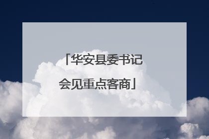 华安县委书记会见重点客商