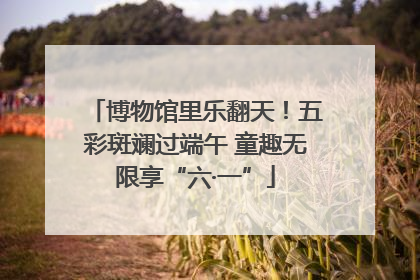 博物馆里乐翻天！五彩斑斓过端午 童趣无限享“六·一”