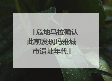 危地马拉确认此前发现玛雅城市遗址年代