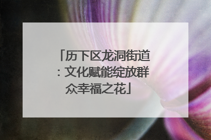 历下区龙洞街道：文化赋能绽放群众幸福之花