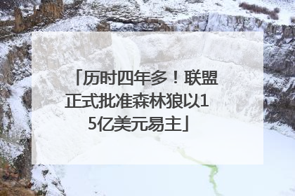 历时四年多！联盟正式批准森林狼以15亿美元易主