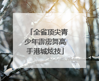 全省顶尖青少年霹雳舞高手港城炫技