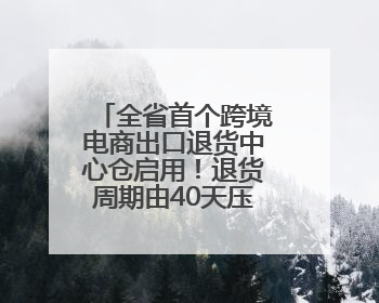 全省首个跨境电商出口退货中心仓启用！退货周期由40天压缩至一周