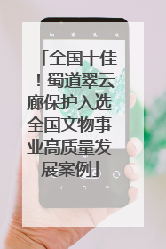 全国十佳！蜀道翠云廊保护入选全国文物事业高质量发展案例