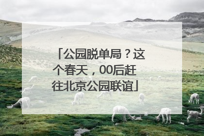 公园脱单局？这个春天，00后赶往北京公园联谊