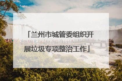 兰州市城管委组织开展垃圾专项整治工作