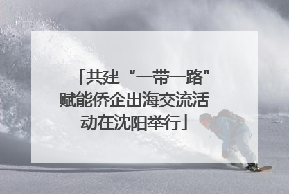 共建“一带一路”赋能侨企出海交流活动在沈阳举行