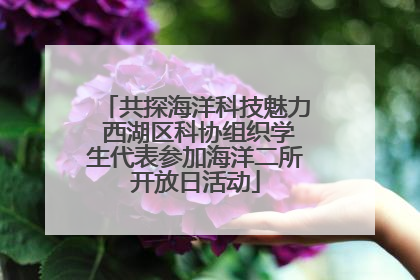 共探海洋科技魅力 西湖区科协组织学生代表参加海洋二所开放日活动