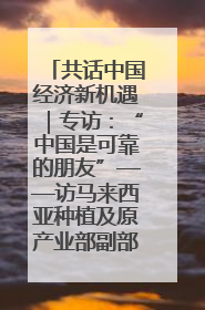 共话中国经济新机遇｜专访：“中国是可靠的朋友”——访马来西亚种植及原产业部副部长陈泓缣