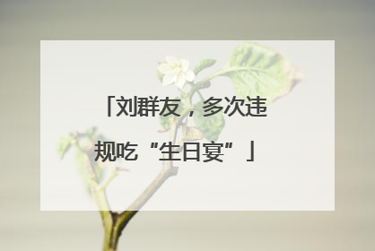 刘群友，多次违规吃“生日宴”