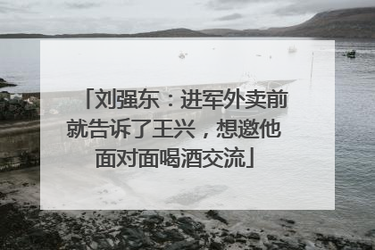 刘强东：进军外卖前就告诉了王兴，想邀他面对面喝酒交流