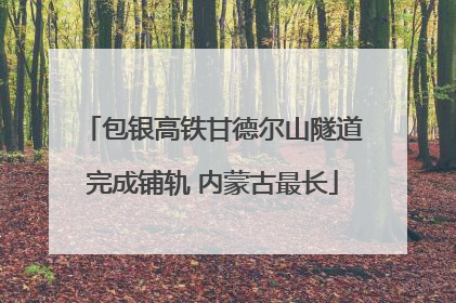 包银高铁甘德尔山隧道完成铺轨 内蒙古最长