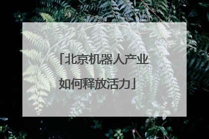 北京机器人产业如何释放活力