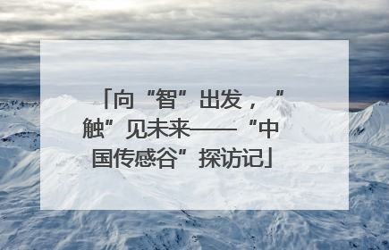 向“智”出发，“触”见未来——“中国传感谷”探访记