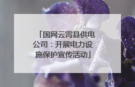 国网云霄县供电公司：开展电力设施保护宣传活动