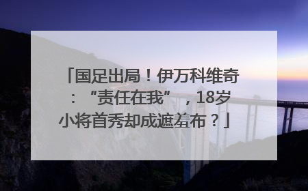 国足出局！伊万科维奇：“责任在我”，18岁小将首秀却成遮羞布？